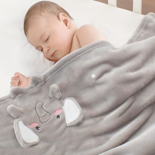 Baby Blanket, Foldable Elephant Shape Plush Blanket, Super Soft Warm Breathable Receiving Blankets Newborn Nursery Swaddle Blankets Gifts for Crib Stroller Boys Girls Birthday Baby Shower