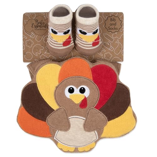 Baby Holiday Gift Sets, 2 Piece Infant Outfit Accessory Bib Set for First Birthday, Valentine's Day, Halloween, & Christmas