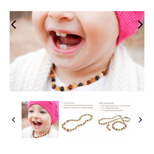 Raw Baltic Amber Teething Necklace Babies 11" 12.5" Baltic Essentials