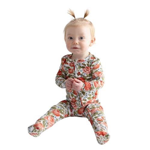 Posh Peanut Convertible Baby Sleepers - Girls Footless Baby Pajamas with 2 Way Zipper for Easy Diaper Changes