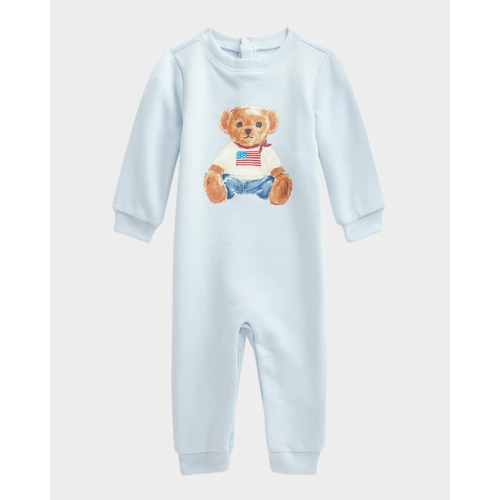 Boy's American Polo Bear Coverall, Sizes Newborn-12M