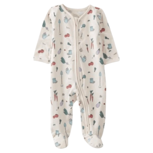 Carter's Little Planet Organic Cotton Sleep & Play Pajamas, Veggie Garden, 3-6 M