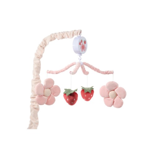 Flower Power Strawberry Musical Baby Crib Mobile Soother Toy