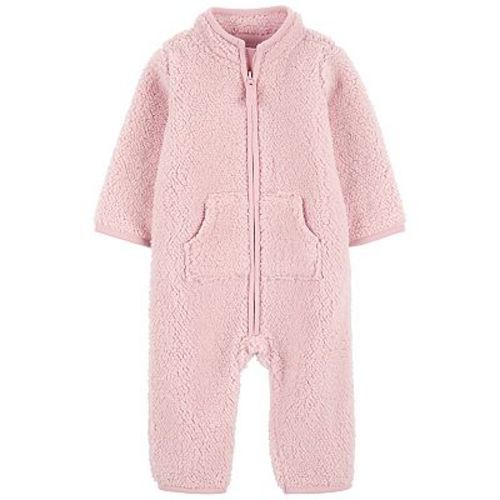 Baby Girl Carter's Sherpa Long Sleeve Jumpsuit