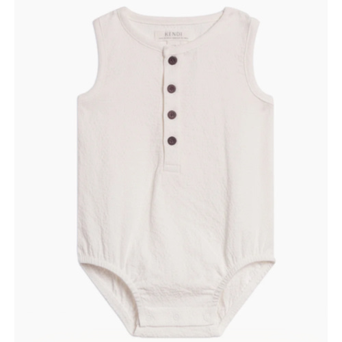 0-3 Wren Seersucker Bubble Romper - Coconut