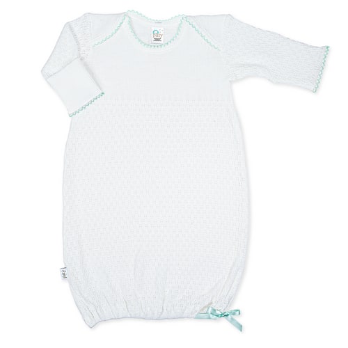 Paty Knit Overlap Shoulder Gown Blue – PatyInc- newborn