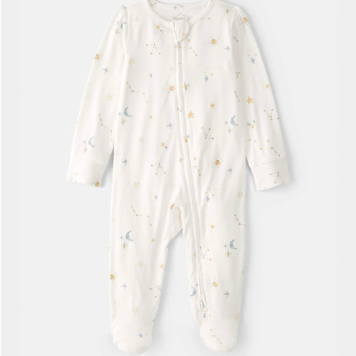 Baby Constellation 2-Way Zip PurelySoft Footie Sleep & Play Pajama - Cream | Carter's