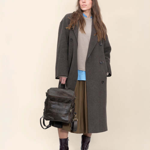 Small Vegan Leather Backpack - La Mère Petite – AZARIA