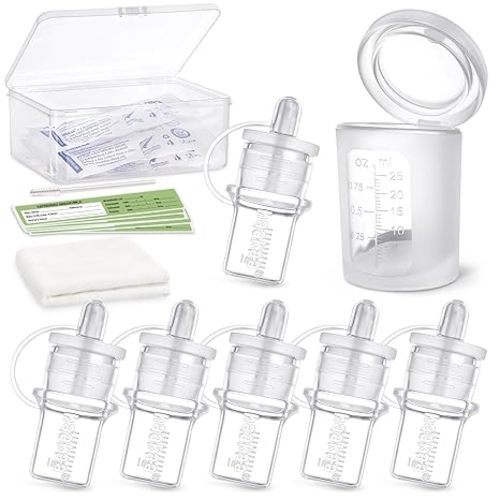 haakaa Colostrum Collector Kit 2ml/6pcs & Lidded Feeding Cup 25ml