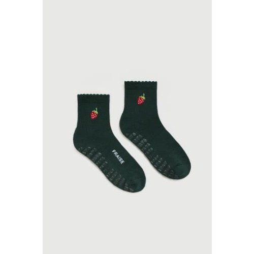 Garden Party Quarter Crew Grip Socks