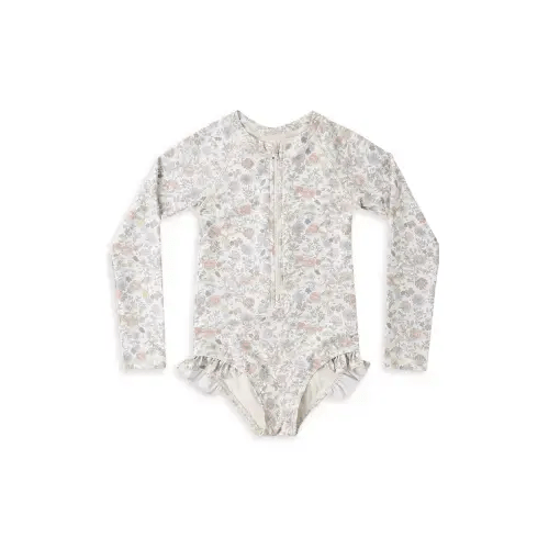 Girls' Printed One Piece Rashguard Swimsuit - Baby 3-6M