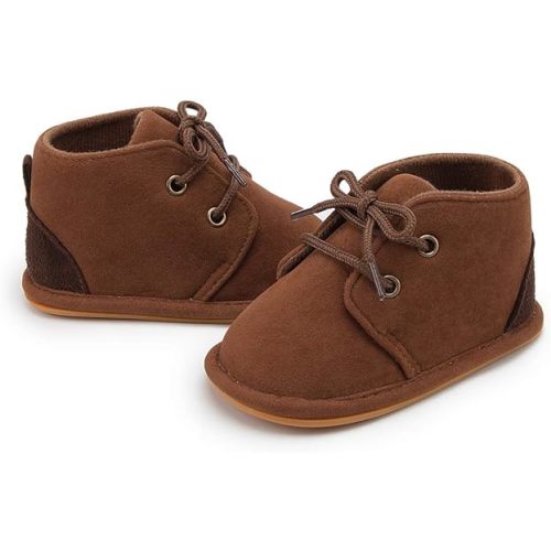 HsdsBebe Baby Boys Girls Oxford Shoes PU Leather Soft Rubber Sole Sneakers Anti-Slip Toddler Ankle Boots Infant Walking Shoes Moccasins