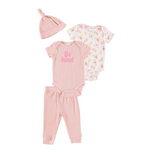 Chick Pea Baby Girl 4 Pc Jogger Outfit Set, Sizes Newborn-24 Months