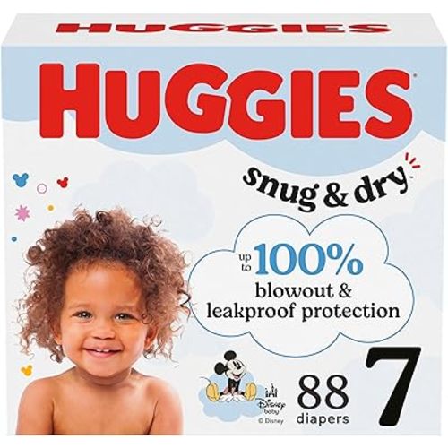 Huggies Size 4 Diapers, Snug & Dry Baby Diapers, Size 4 (22-37 lbs), 92 Count, Packaging May Vary