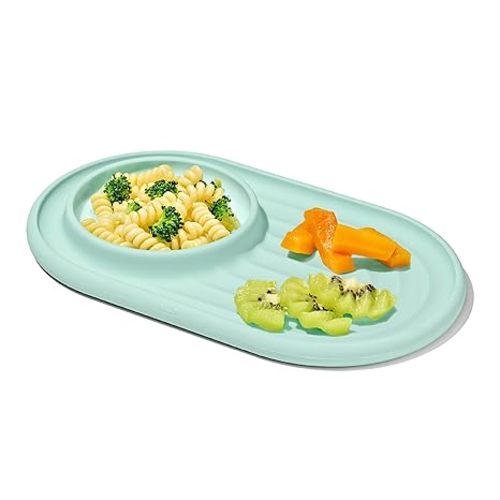 OXO Tot Textured Suction Plate – Blossom, Baby Feeding Essentials - Opal