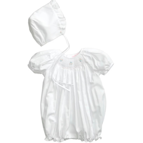 Petit Ami Baby Girls Smocked Bubble Romper | Belk