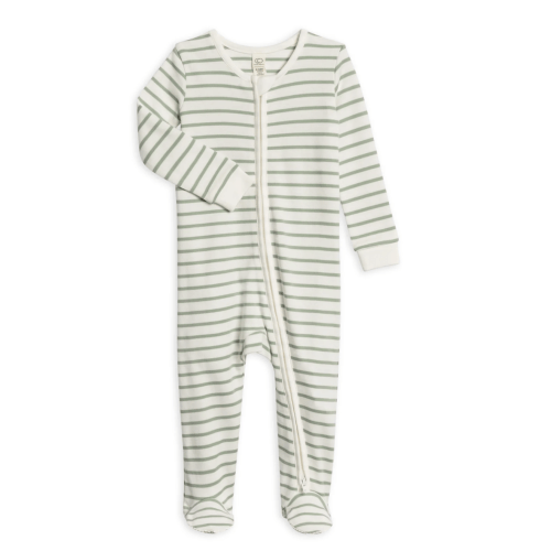 Peyton Zipper Sleeper - Vitto Stripe/Jade