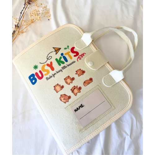 Busy Board for Toddlers – Montessori Sensory Toy, Quiet Book for Travel
