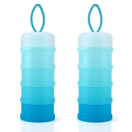 Accmor 2 Pack Baby Formula Dispenser On The Go, Stackable Formula Dispenser Formula Container to Go, Non-Spill Portable Milk Powder Kids Snack Storage Container, BPA Free