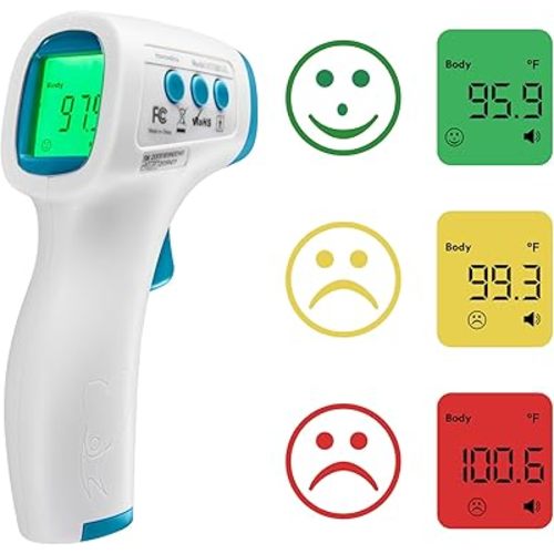 HoMedics Non-Contact Infrared Forehead Thermometer, Clinically Proven Fast Accurate Results, High-Fever Alert with 4-in-1 Readings