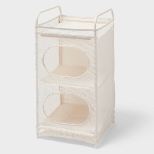 2 Tier Flexible Tower Storage Ivory - Brightroom™