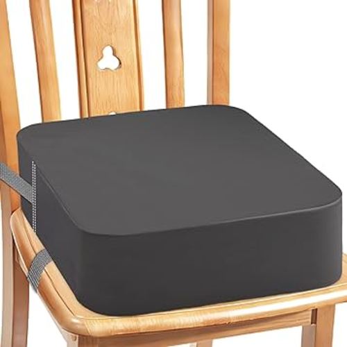 Booster Seat for Kitchen Chair - Toddler Non-Slip Portable Height Increasing Strong Support Seat Cushion PU Easy to Clean Detachable Washable Booster Seat for Dining Table