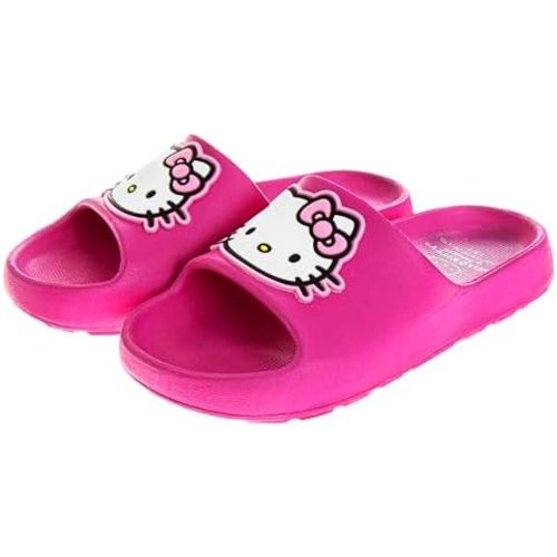 Josmo Sanrio Hello Kitty Slides Open Toe Sandals - Summer Beach Water Pool Shoes (sizes: Little Kid/Big Kid - Adults)