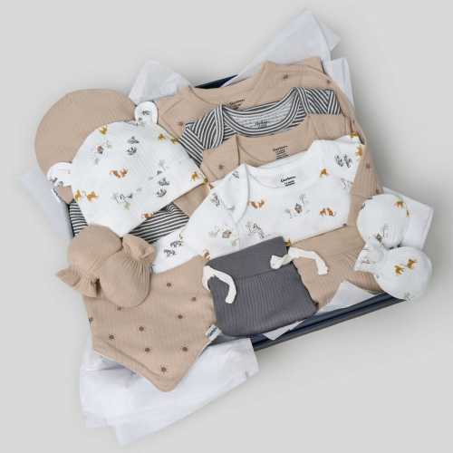 13-Piece Baby Neutral Safari Baby Essentials Gift Set – Gerber Childrenswear