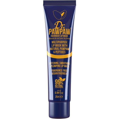 Dr. PawPaw Multipurpose Overnight Lip Mask - Lip Sleeping Mask with Peptides - Natural Lip Moisturizer for Plumper Lip - Cruelty Free - 0.84 oz