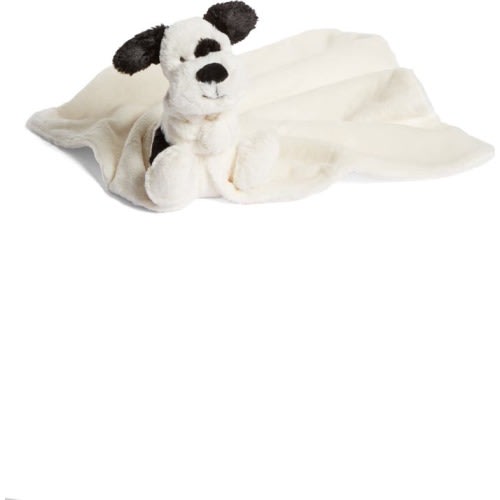 Jellycat Dog Soother Blanket, Black And Cream
