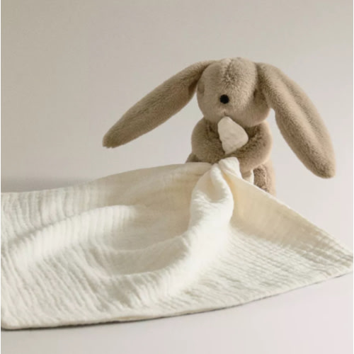 CHILDREN'S RABBIT BLANKET TOY