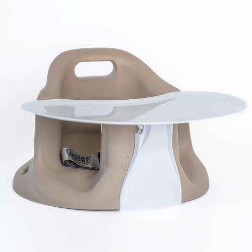 Upseat Baby 3-in-1 Ergonomic Floor and Booster Seat, Taupe