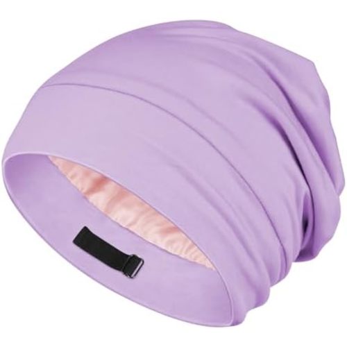 OLESILK Silk Baby Bonnet 6-12 Months: 100% Mulberry Silk & Modal, Anti-Frizz for Curly Hair, Adjustable Fit Growing Toddler