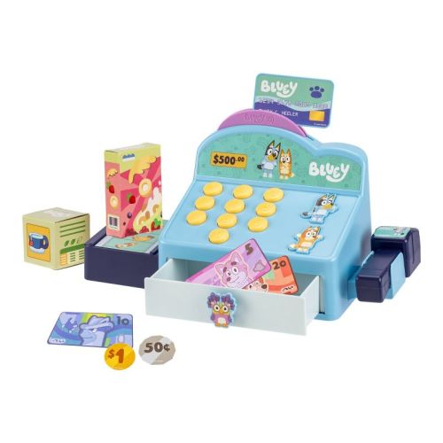 Bluey Role-Play Toy Cash Register - 17pk
