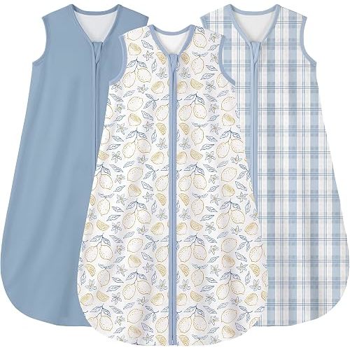 Yoofoss Baby Sleep Sack 6-12 Month 0.5TOG 100% Organic Cotton 2-Way Zipper