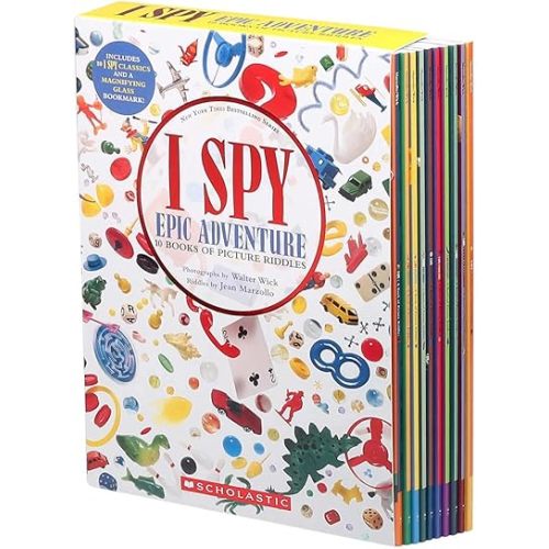 I SPY Epic Advanture 10 Books Of Picture Riddles Box Set With Free Magnifying Glass Bookmark Paperback