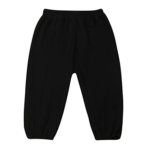 BULINGNA Toddler Kids Baby Boy Girl Cotton Linen Elastic Basic Harem Long Pants Bloomers Casual Joggers