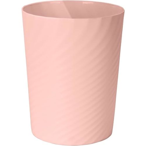 Small Plastic Trash Can - 1.8 Gallon - Pink - Wastebasket Garbage Can Container