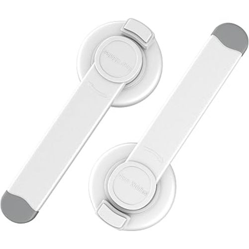 4our Kiddies Baby Toilet Lock (2 Pack) for Child Safety, Baby Proof Toilet Seat Lock with 2 Extra Pallet Fit for Most Standard Toilet, Easy Intallation Toilet Lid Lock with 2 Extra 3M Adhesive