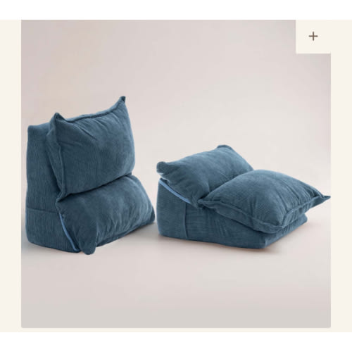 2-in-1 wedge pillow relieves reflux snoring supports back plush corduroy cover for all ages TEXSTEAD