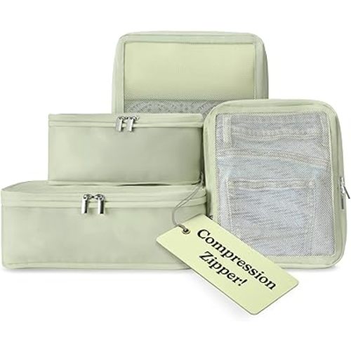 Vandel Space-Saving Compression Packing Cubes for Women, Men, Compressible Carry On Suit Case Organizer Luggage Packing Cubes for Travel Organizer Bags for Luggage and Backpacks, Suitcase Cube