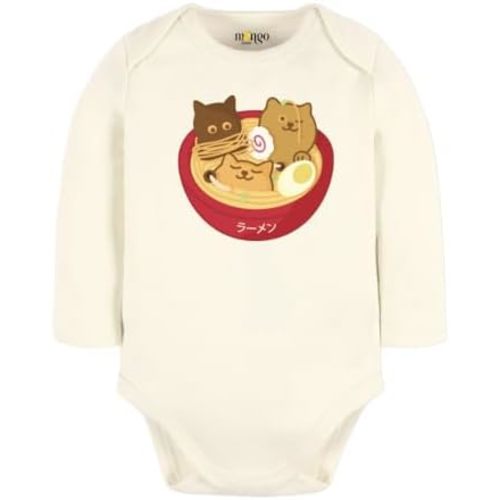 Cute Ramen Cat Baby Bodysuit, Kids T-Shirt Japanese