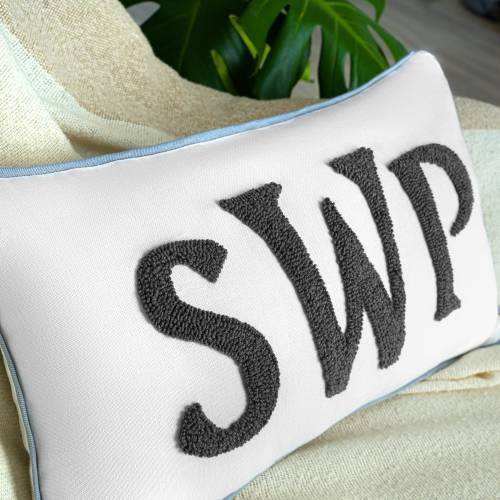 Monogram Embroidered Pillow, Initial Punch Needle Pillow, Custom Lumbar Pillow, Throw Pillow, Wedding Gift, New Home Gift, Housewarming Gift