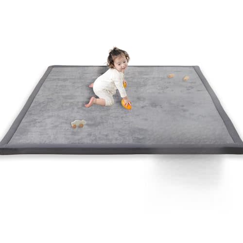 1.3" Thick Baby Play Mat for Floor,59x71 Padded Playpen Mat, Non-Slip | Ultra Soft Playmat for Baby,Tummy Time Foam Mats,Cushioned for Infant,Kids and Toddler Crawling,Easy Care