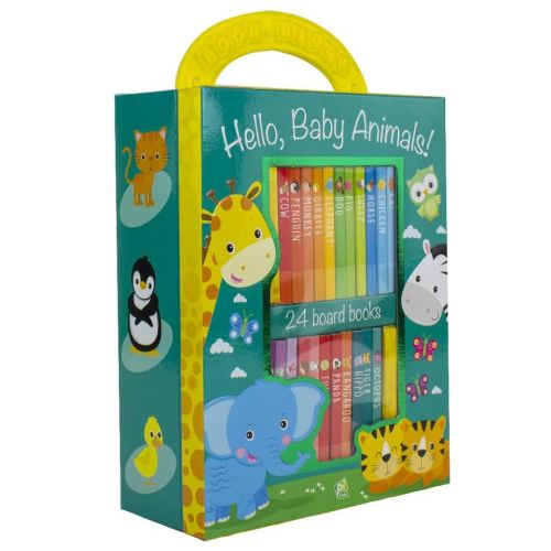 Hello, Baby Animals! 24 Board Books My First Library Set