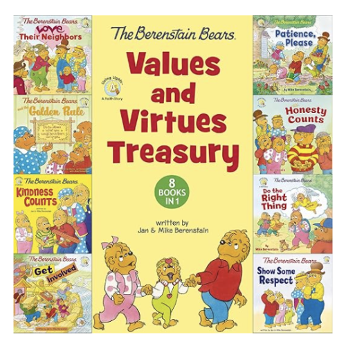 The Berenstain Bears Values and Virtues Treasury: 8 Books in 1 (Berenstain Bears/Living Lights: A Faith Story)