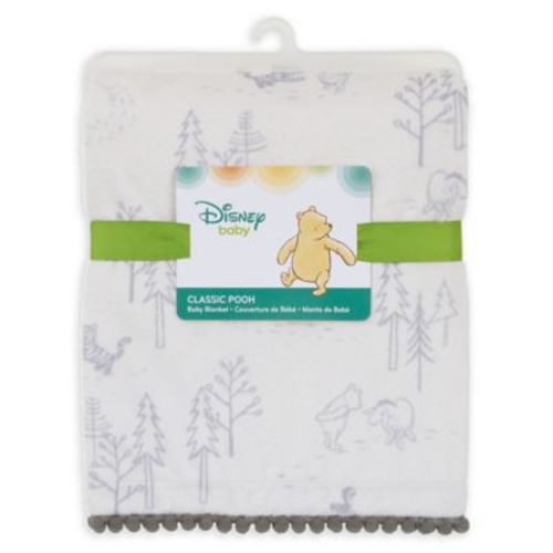 Disney® Classic A Day With Pooh Plush Blanket in Grey - GREY - 30" X 40"