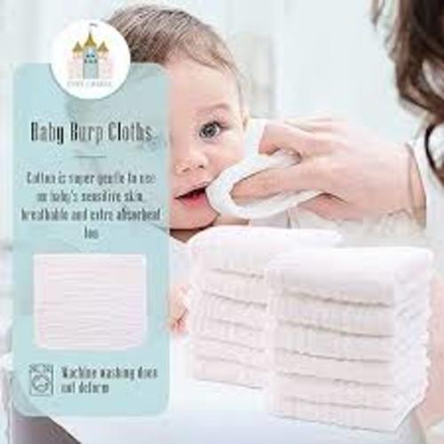 Cute Castle 12 Pack Muslin Burp Cloths for Baby - Ultra-Soft 100% Cotton Baby Washcloths - Large 20'' by 10'' Super Absorbent Milk Spit Up Rags - Burpy Cloths for Unisex, Boy, Girl - Pink - Buscar con Google