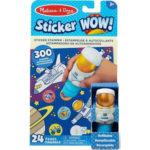 Melissa & Doug Sticker Wow! Astronaut Stamper Toy and Activity Pad