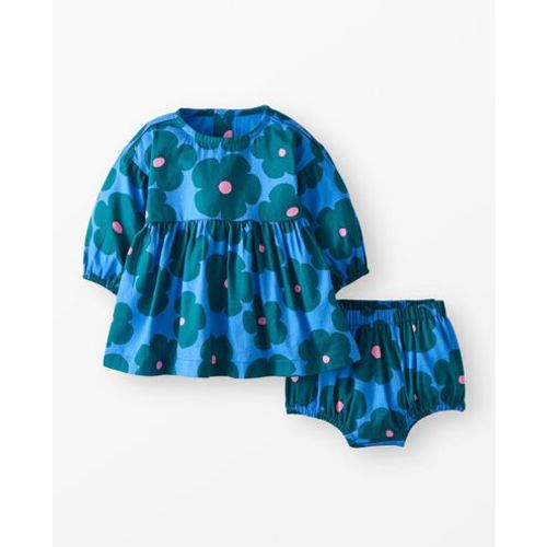 Baby Long Sleeve Twill Dress & Bloomers Set
